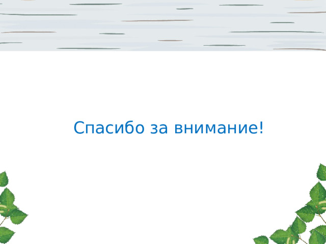 Спасибо за внимание! 