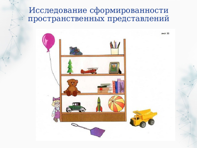 Исследование сформированности пространственных представлений 