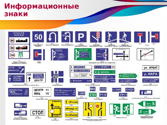 Информационные знаки 