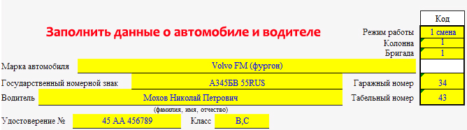 Маршрутный лист менеджера по продажам образец