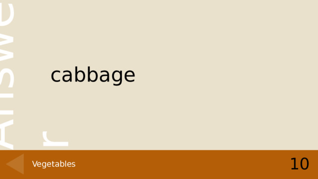 cabbage 10 Vegetables 