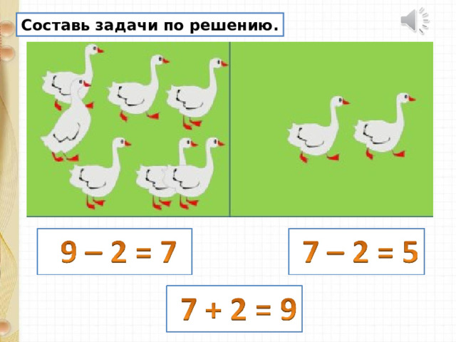 Составь задачи по решению. 