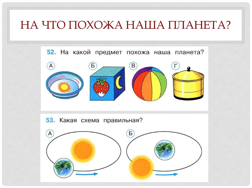 Презентация к уроку "На что похожа наша планета" 1 класс …