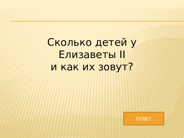 Сколько детей у Елизаветы II и как их зовут? ОТВЕТ 