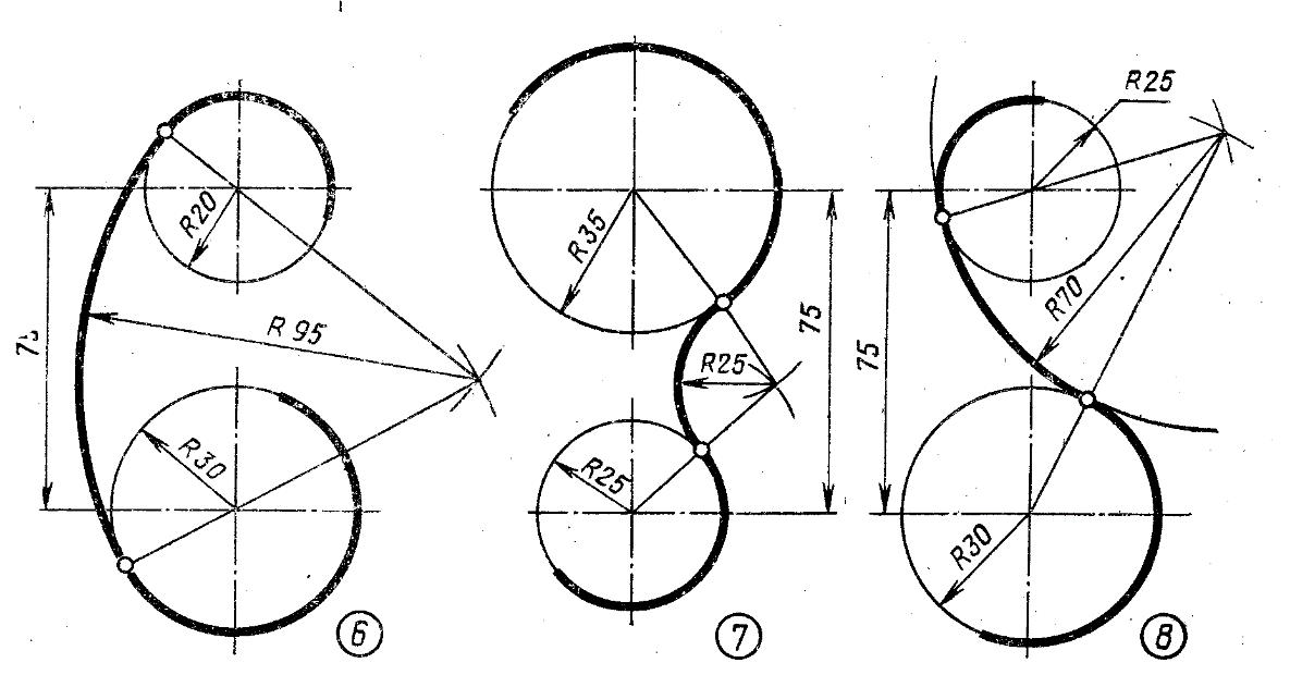 Практическая работа построение окружностей. Сопряжение Инженерная Графика. Построение сопряжений Инженерная Графика. Инженерная Графика сопряжение чертежи. Сопряжение линий Инженерная Графика.