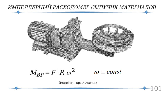 ИМПЕЛЛЕРНЫЙ РАСХОДОМЕР СЫПУЧИХ МАТЕРИАЛОВ (Impeller – крыльчатка)  