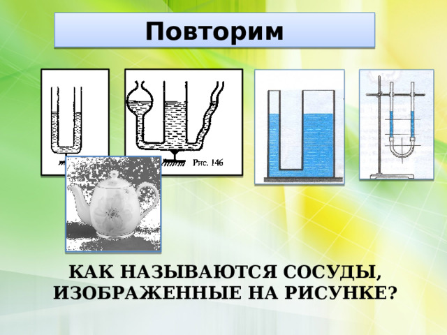 Повторим КАК НАЗЫВАЮТСЯ СОСУДЫ, ИЗОБРАЖЕННЫЕ НА РИСУНКЕ? 