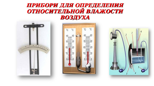ПРИБОРИ ДЛЯ ОПРЕДЕЛЕНИЯ ОТНОСИТЕЛЬНОЙ ВЛАЖОСТИ ВОЗДУХА 