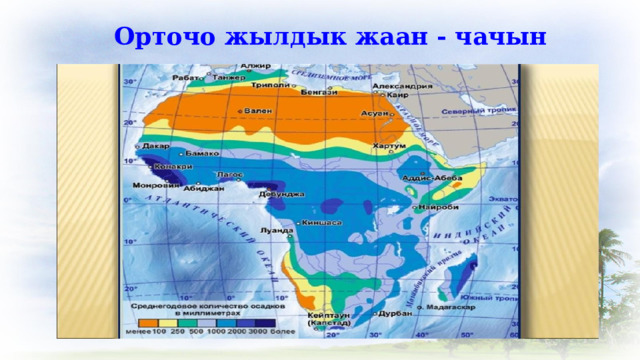 Орточо жылдык жаан - чачын 