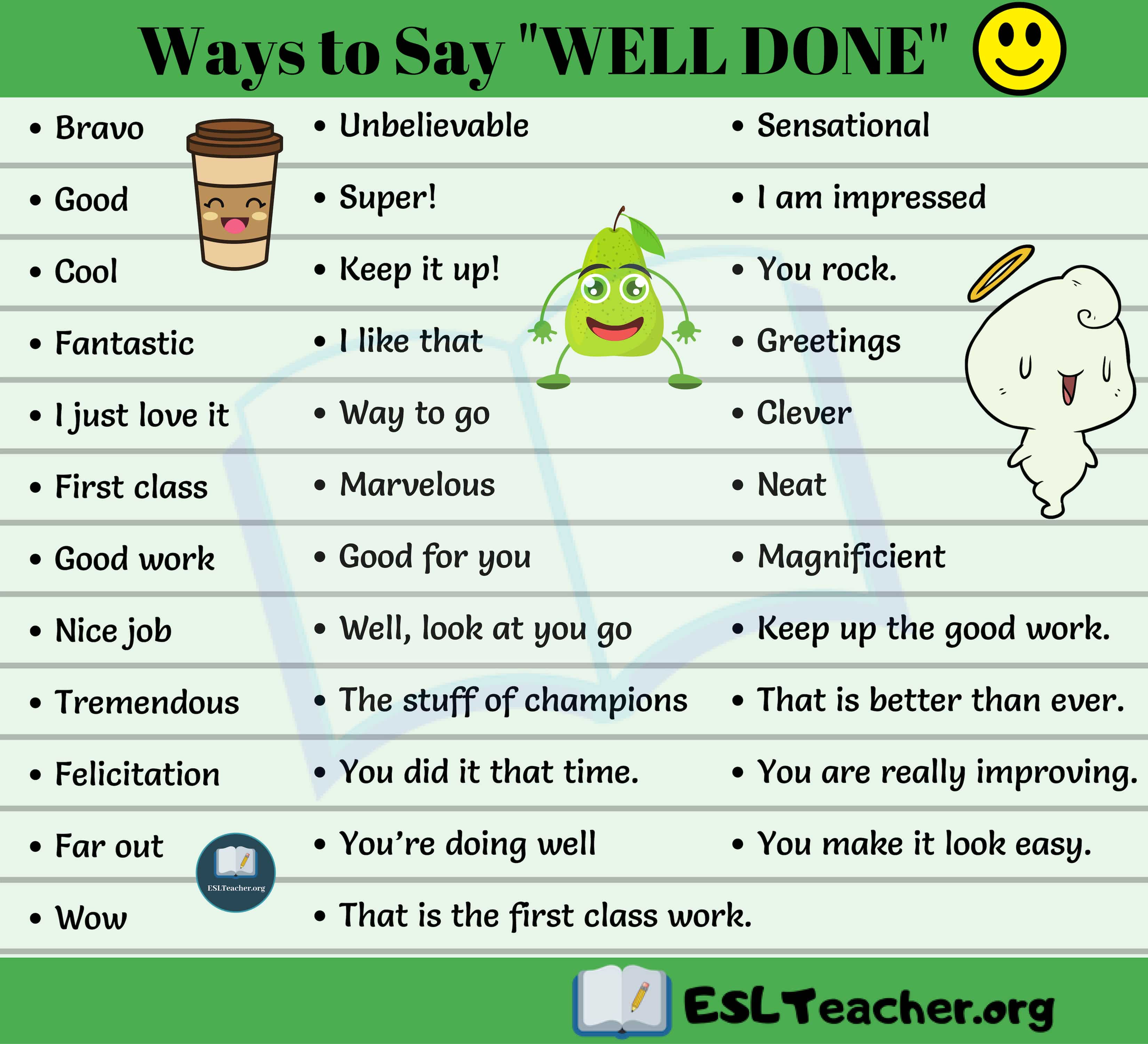 Word well to be. Way to say well done. Well done synonyms. Well done синонимы. Ways to look английский.