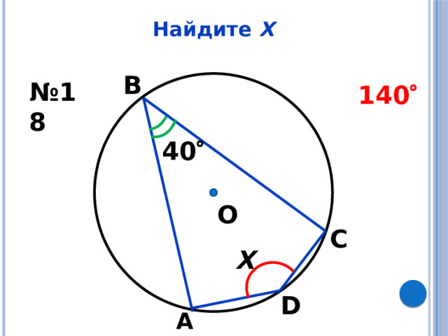 Найдите Х В № 18 140  40  О С Х D А 