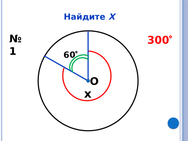 Найдите Х № 1 300  60  О x 