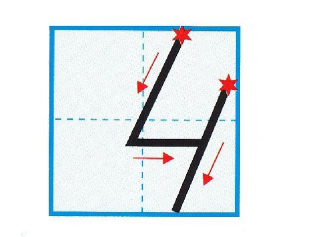 Покажи как пишется цифра 4. Правильно написание цифры 4. Написание цифры 4 в клеточке. Цыфа 4 правильное написание. Алгоритм написания цифры 4.