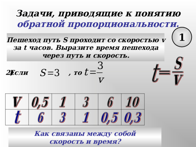 Обратная пропорциональность презентация 8 класс