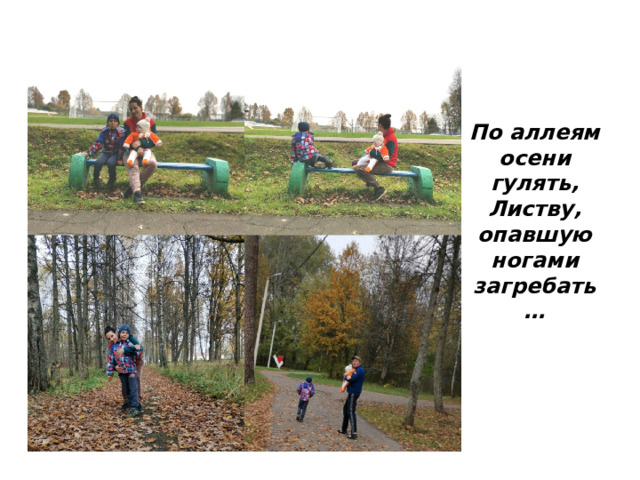 По аллеям осени гулять,  Листву, опавшую ногами загребать… 