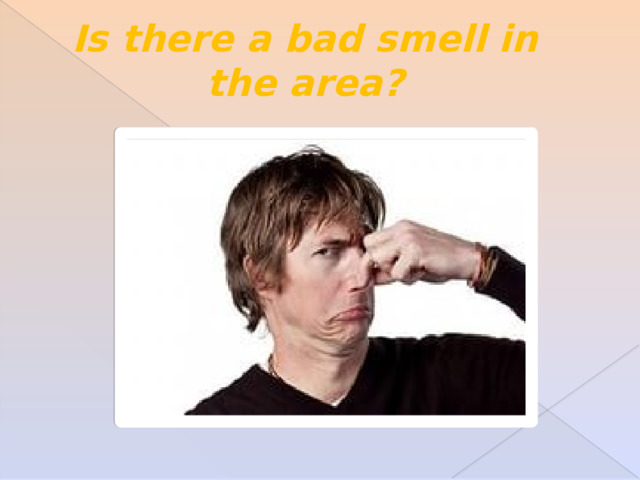 Is there a bad smell in the area? 