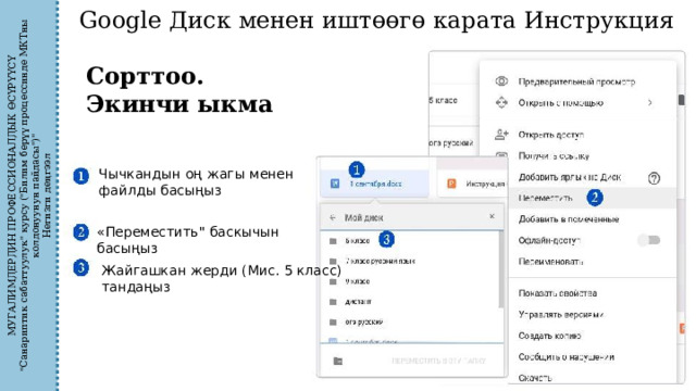 МУГАЛИМДЕРДИН ПРОФЕССИОНАЛДЫК ӨСҮРҮҮСҮ 