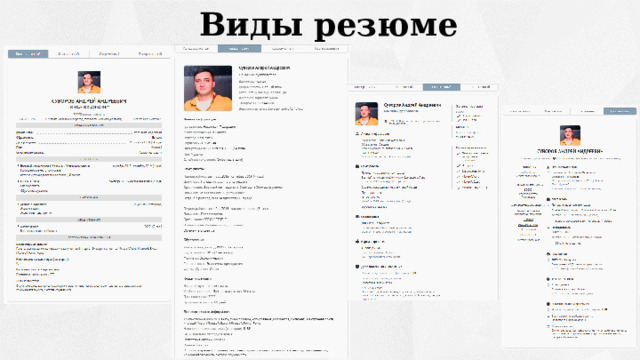  Виды резюме 