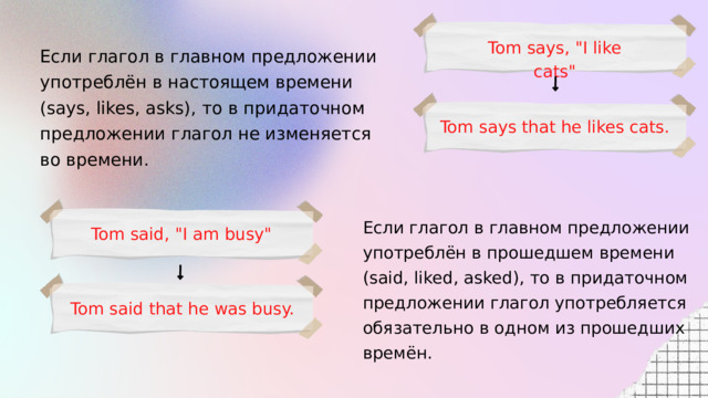 Tom says, 