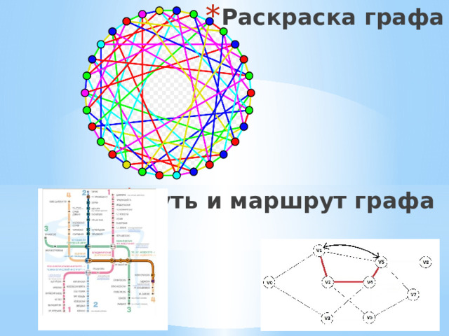 Раскраска графа Путь и маршрут графа 