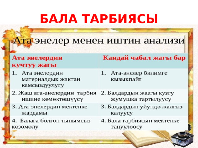 БАЛА ТАРБИЯСЫ 