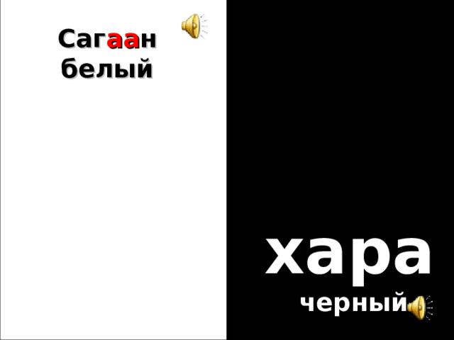 Саг аа н белый хара   черный 