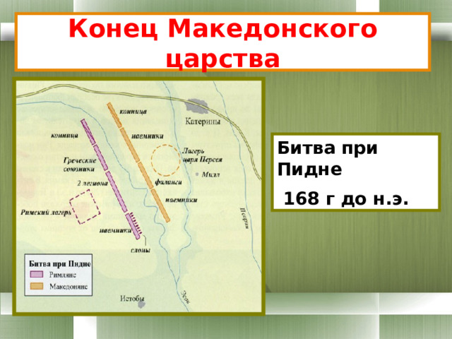 Конец Македонского царства Битва при Пидне  168 г до н.э. 