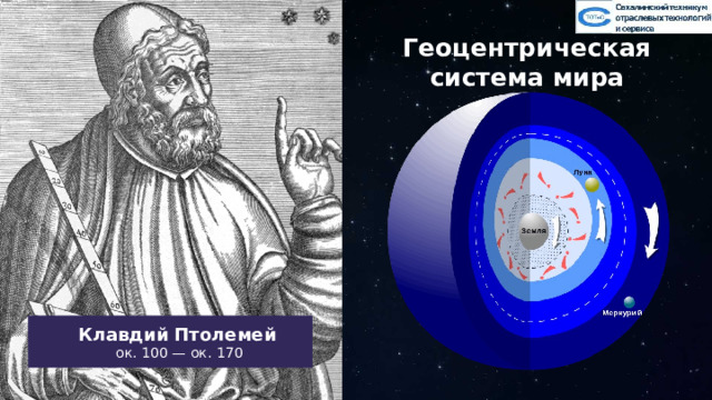 Геоцентрическая система мира Клавдий Птолемей  ок. 100 — ок. 170 12 