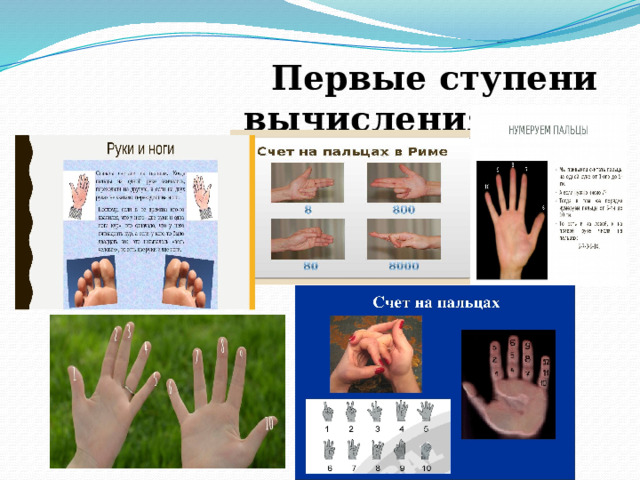  Первые ступени вычисления 