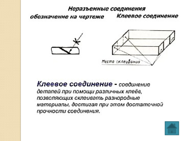 Клеевое соединение обозначение на чертеже