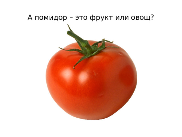 А помидор – это фрукт или овощ? 