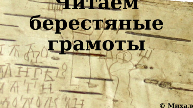 Читаем берестяные грамоты © Михаленко А. О. 