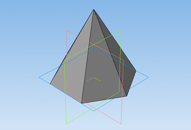 Пирамида 3 угла. Усеченная пирамида в компас 3d. Компас 3d пирамида шестигранная. Компас 3д усечение пирамиды. Четырехугольная усеченная пирамида компас 3д.