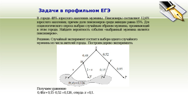 Задачи в профильном ЕГЭ 