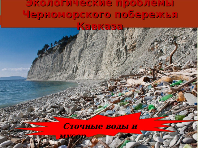 Экологические проблемы Черноморского побережья Кавказа  Сточные воды и мусор  