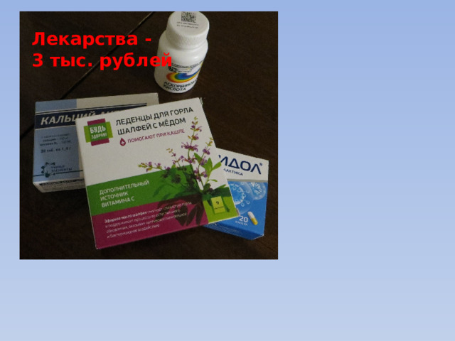 Лекарства -  3 тыс. рублей 