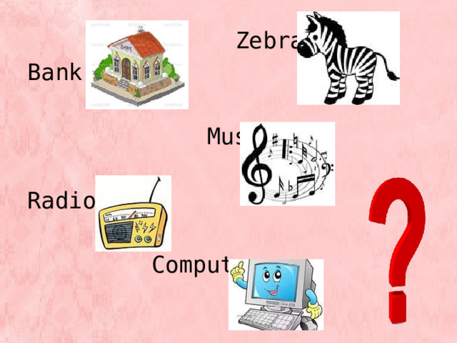  Zebra Bank  Music Radio  Computer 
