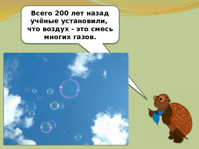 Всего 200 лет назад учёные установили, что воздух - это смесь многих газов. 