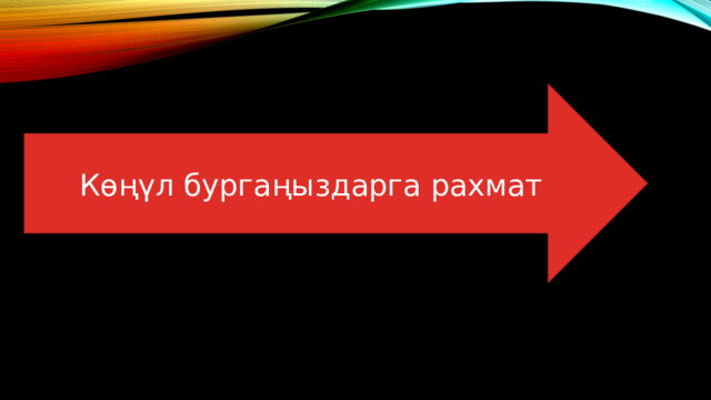 Көңүл бургаңыздарга рахмат 