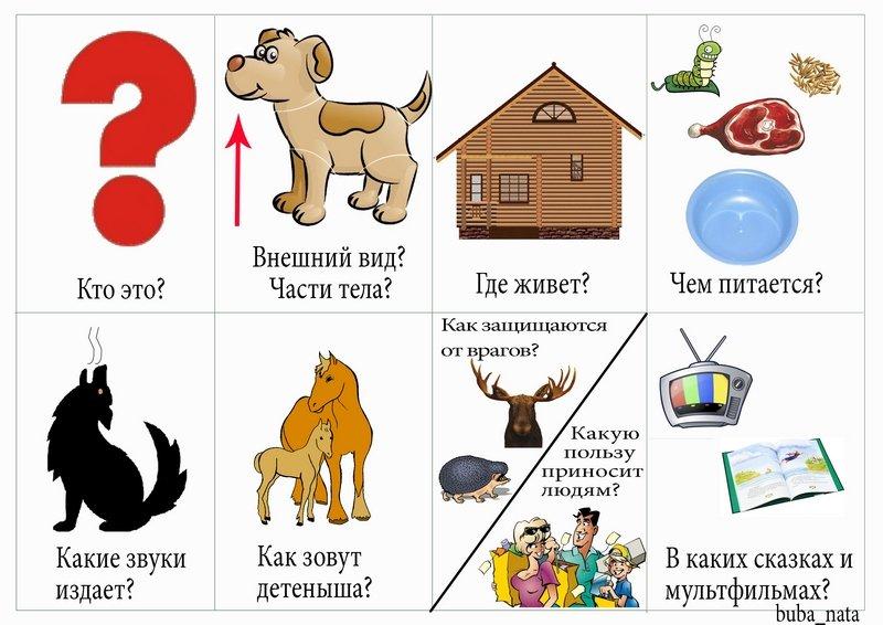 Составление описательного рассказа по схеме