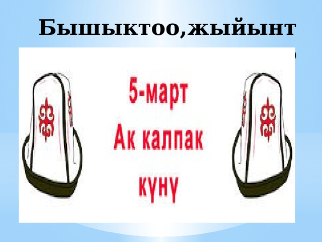 Бышыктоо,жыйынтыктоо 