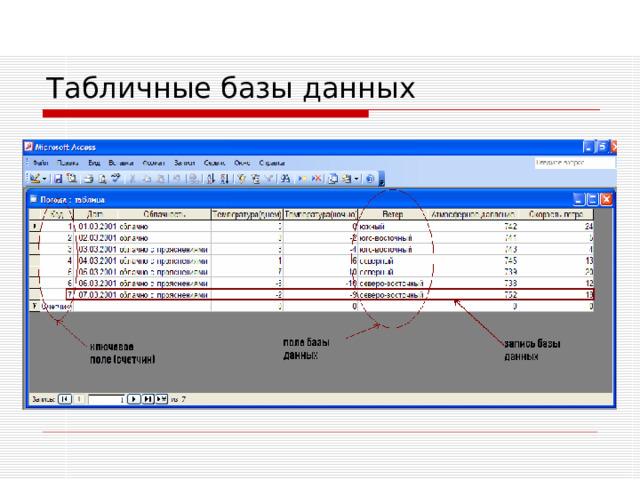 Табличные базы данных 