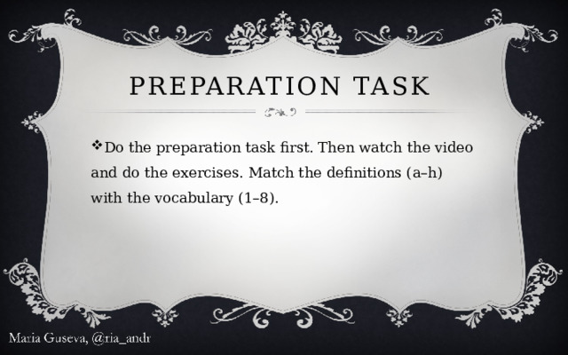 Preparation task