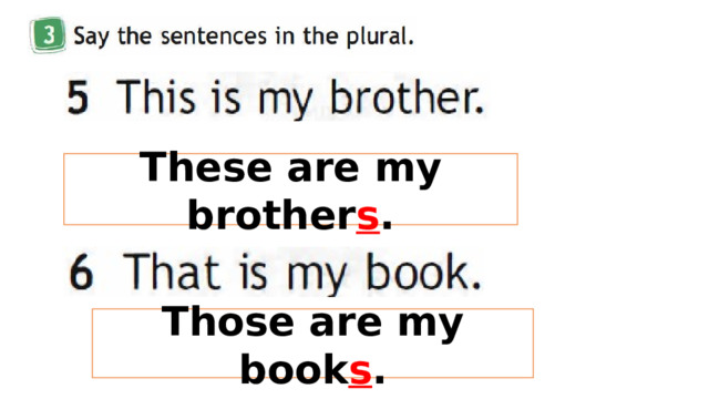 These are my brother s . Those are my book s . 