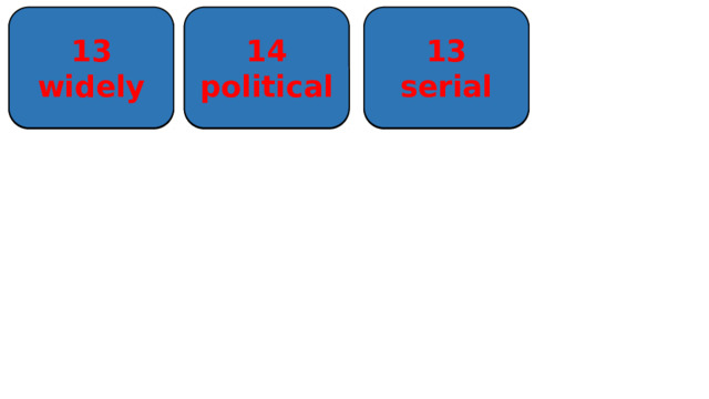 13 широко 14 полити- 15 сериал 13 widely 14 political 13 serial ческий 