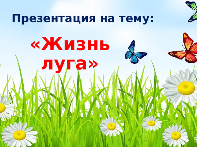 окружающий мир 4 класс жизнь луга презентация