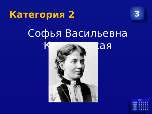 Категория 2 3 Софья Васильевна Ковалевская 