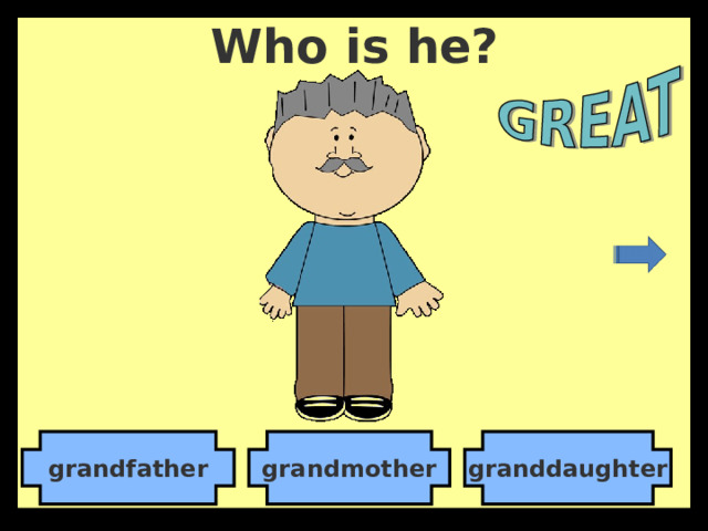 Who is he? grandmother grandfather granddaughter 