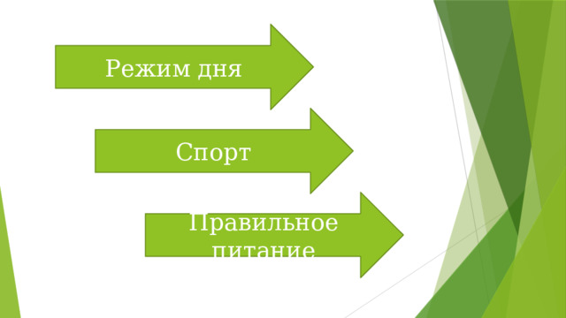 Режим дня Спорт Правильное питание 