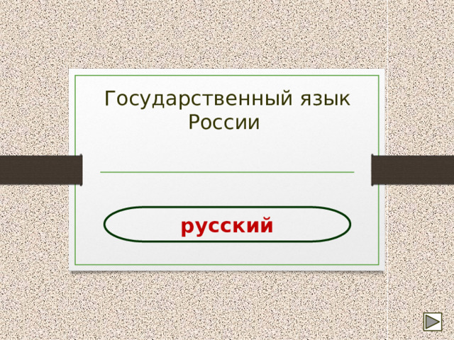 Государственный язык России русский 